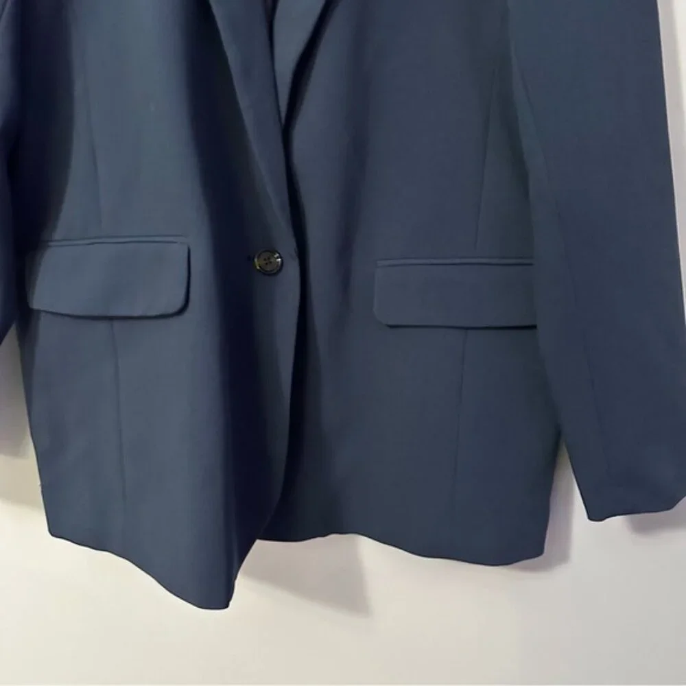 Abercrombie & Fitch Navy Blazer XL NWT Tailored Old Money Chic - Picture 6 of 14